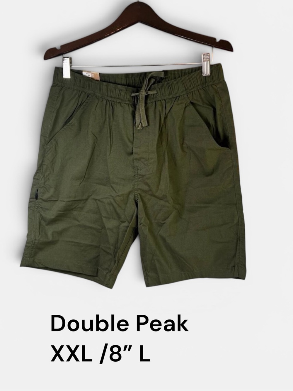 prAna Men's Double Peak E-Waist XXL / 8"L Hiking Short in Cargo Green